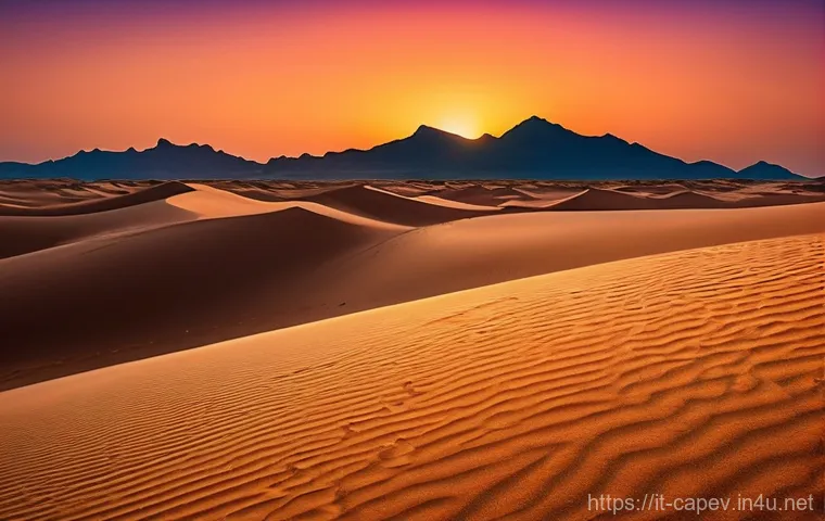카보베르데 보아비스타 사막 체험 - A breathtaking panoramic view of the Viana Desert in Boa Vista, Cape Verde, at a magical sunset hour...